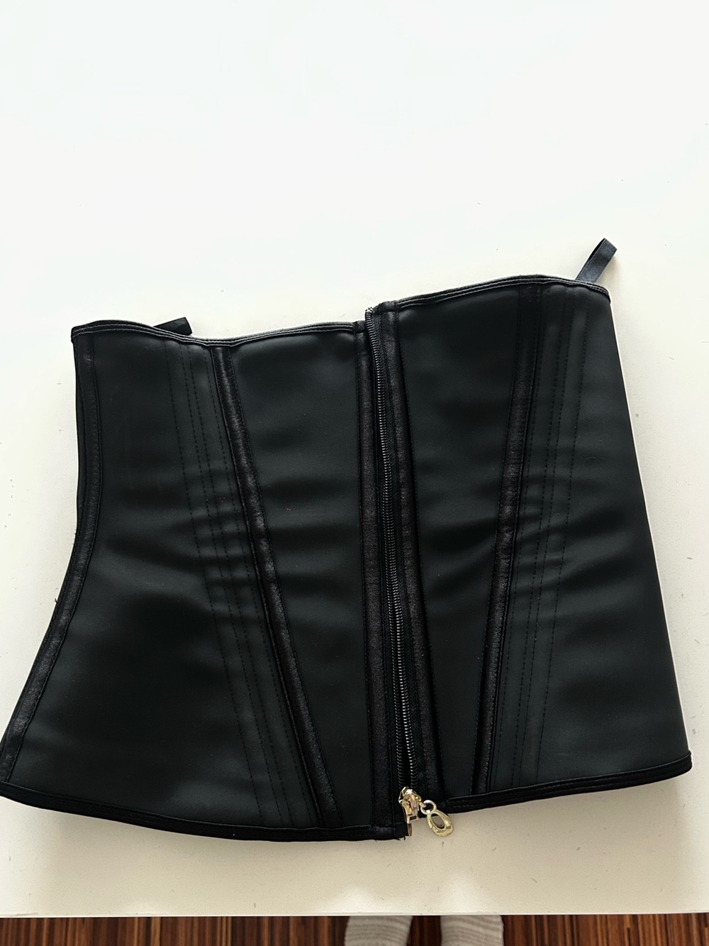 Black Zipper Front Waist Trainer Corset for Women